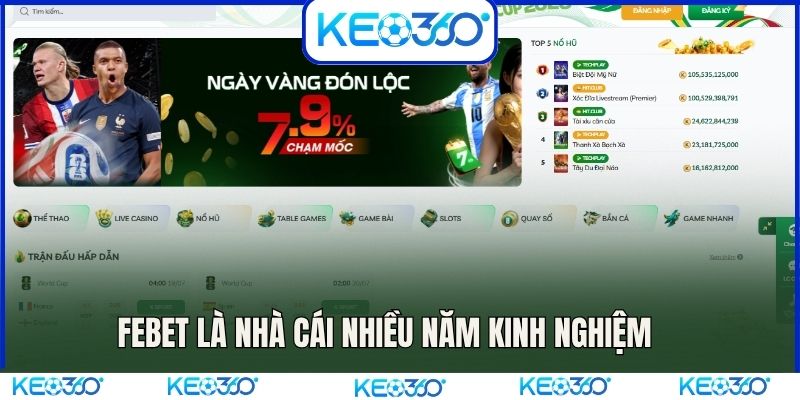 Febet là nhà cái nhiều năm kinh nghiệm